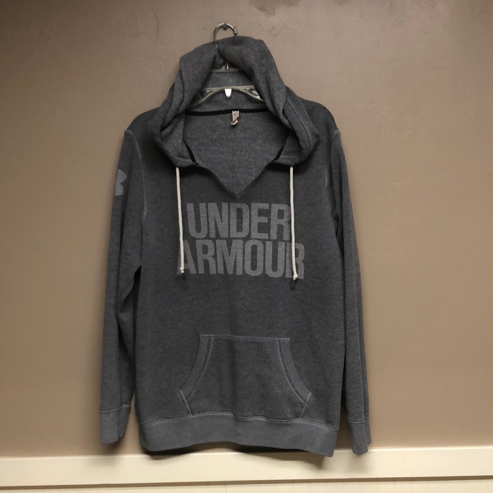 Under Armour Gray Hoodie Sweatshirt Athletic Style hoodie